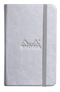Rhodia Rhodia (R118067) 3 1/2" x 5 1/2" Webnotebook (Lined Paper) w/Silver Cover freeshipping - RiNo Distribution