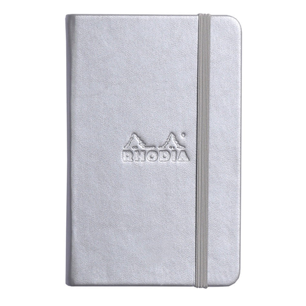 Rhodia Rhodia (R118607) 5 1/2" x 8 1/4" Webnotebook (Lined Paper) w/Silver Cover freeshipping - RiNo Distribution