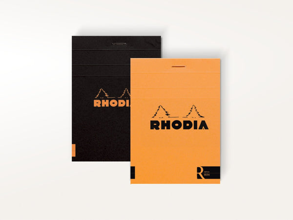 Rhodia Rhodia "R" (R162008) 6" x 8 1/4" Staplebound Notepad (Blank Paper) w/Black Cover freeshipping - RiNo Distribution