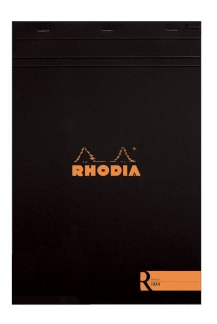 Rhodia Rhodia "R" (R182008) 8 1/4" x 11 3/4" Staplebound Notepad (Blank Paper) w/Black Cover freeshipping - RiNo Distribution