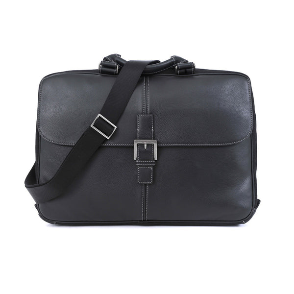 Boconi Tyler Tumbled Leather Portfolio Briefcase Bag (200-1107)