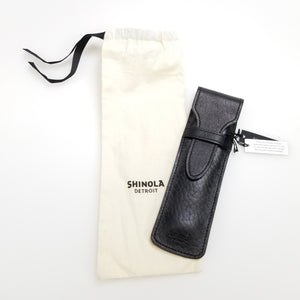 Shinola New Shinola Black Leather Flapover Single Pen Pouch Case (S0720015228) USA freeshipping - RiNo Distribution
