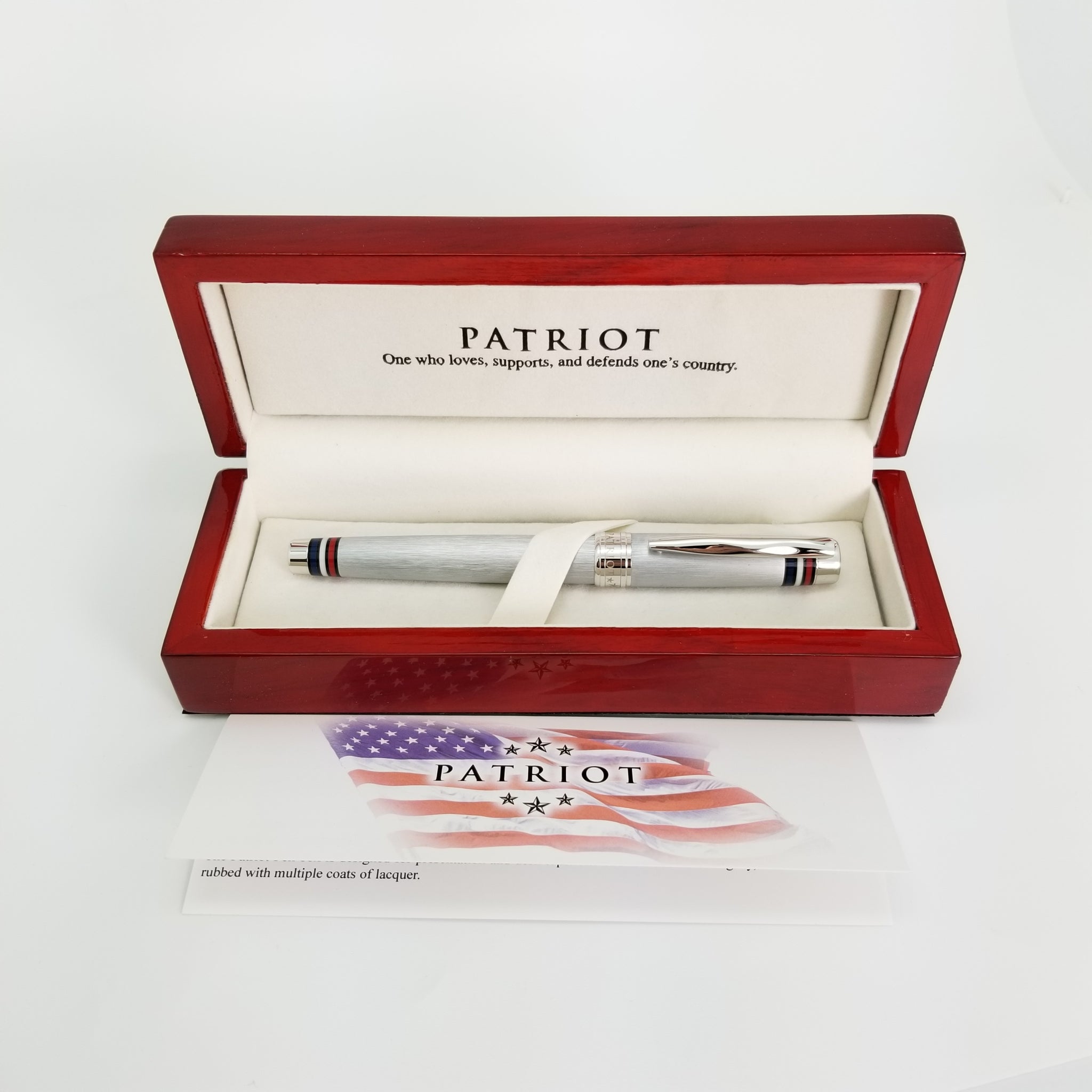 Patriot Pen Patriot Pen Liberty Brushed Aluminum 14kt Gold Medium Fountain Pen freeshipping - RiNo Distribution