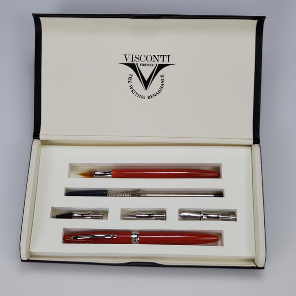 Visconti Visconti Art of Writing Orange Fountain Pen Calligraphy Dipping Set (72000OR) freeshipping - RiNo Distribution