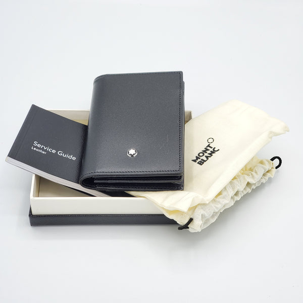 Montblanc Montblanc Meisterstuck Black Leather Gusseted Card Case - 7167 freeshipping - RiNo Distribution