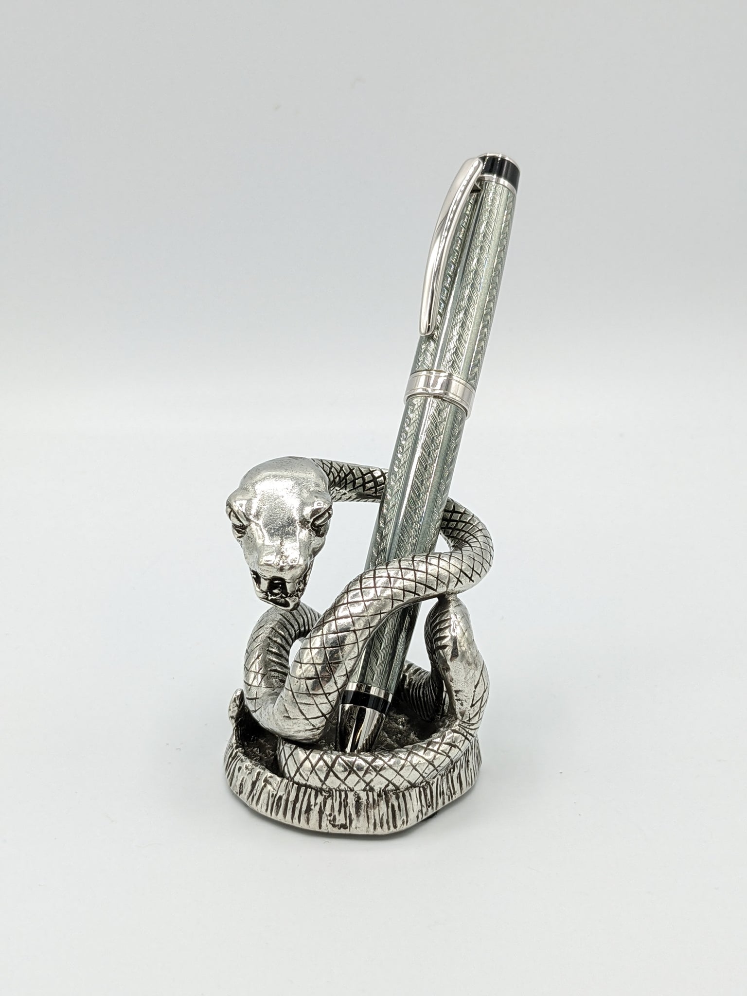 Jac Zagoory Jac Zagoory Designs Coiling Snake Pewter Full Size Pen Holder (PH01) freeshipping - RiNo Distribution