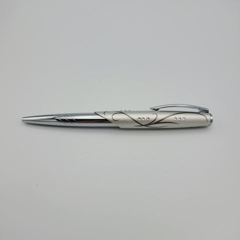 ONLINE of Germany ONLINE of Germany Crystal Sinfonie Satin Silver Ballpoint Pen freeshipping - RiNo Distribution