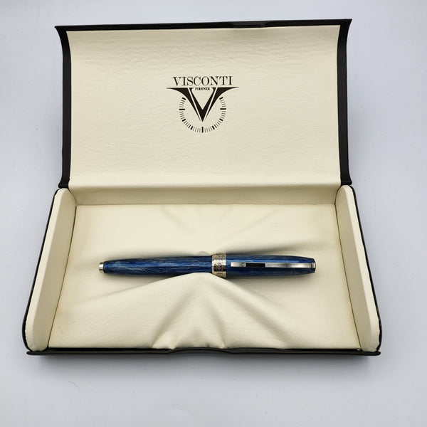 Visconti Visconti Hall of Music Marble Blue Medium Fountain Pen -  Rare freeshipping - RiNo Distribution