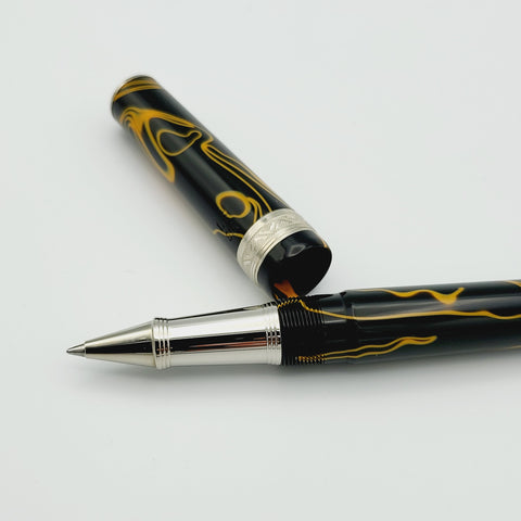 Visconti Visconti Manhattan Magma Orange Swirl Roller Ball Pen freeshipping - RiNo Distribution