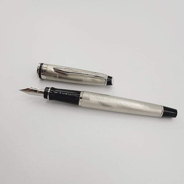 Waterman Expert Brushed Silver CT Medium Fountain Pen (S0952060)