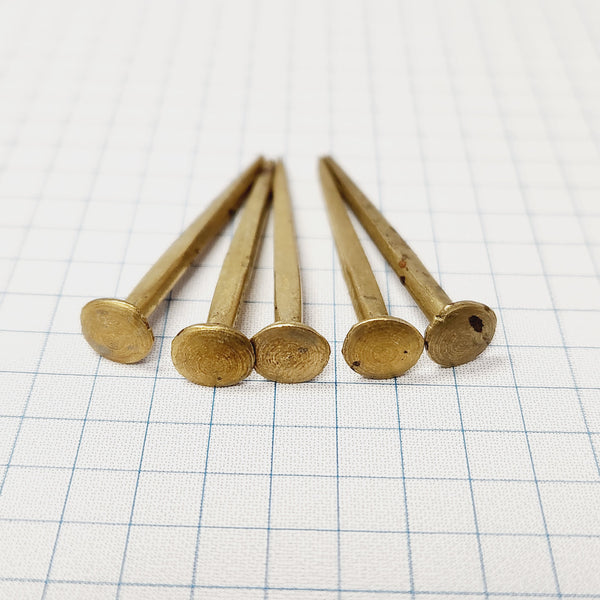 Vintage brass Plated Steel Trunk Tacks Nails 1 1/4"