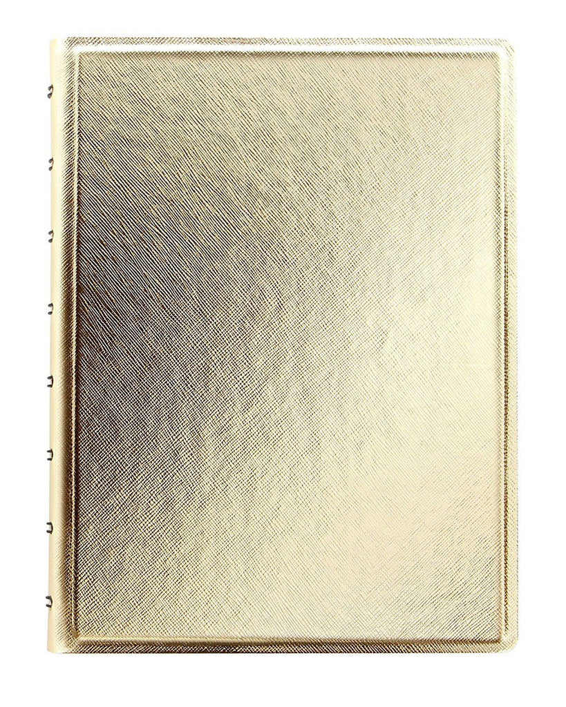 Filofax A5 Refillable Notebook Saffiano Metallic Gold (115036) freeshipping  - RiNo Distribution