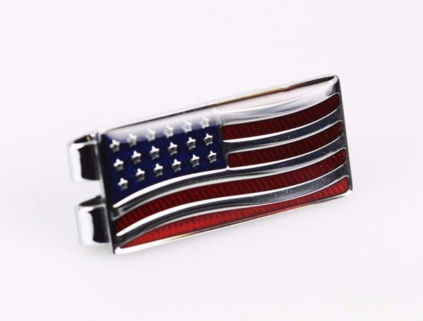 Patriot Patriot Deep-Etched, Lacquer-Filled American Flag Spring Steel Moneyclip New! freeshipping - RiNo Distribution