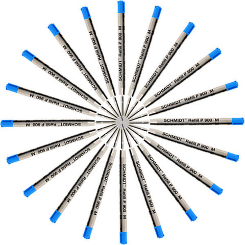 Schmidt 20pk Schmidt P900M Medium Blue Ballpoint Pen Refill Parker Style Made in Germany freeshipping - RiNo Distribution