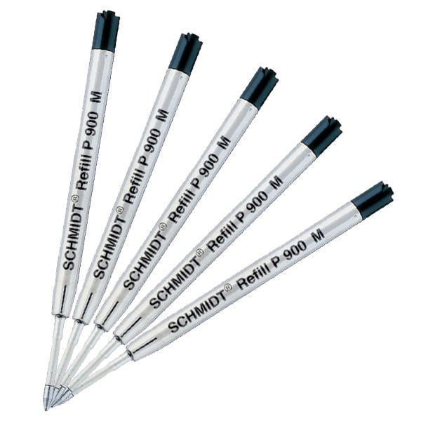 Schmidt 5pk Schmidt P900M Medium Black Ballpoint Pen Refill Parker Style Made in Germany freeshipping - RiNo Distribution