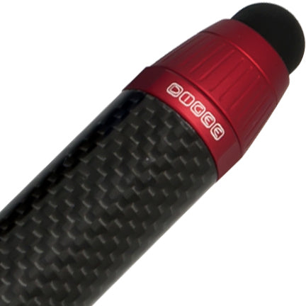 Digee Digee REAL Carbon Fiber Red Pocket Ballpoint Pen and Stylus freeshipping - RiNo Distribution