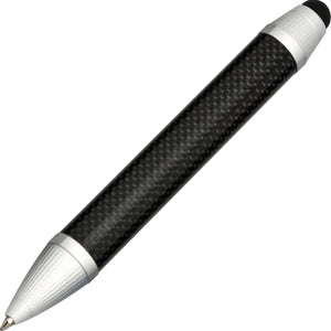 Digee Digee REAL Carbon Fiber Silver Pocket Ballpoint Pen and Stylus freeshipping - RiNo Distribution