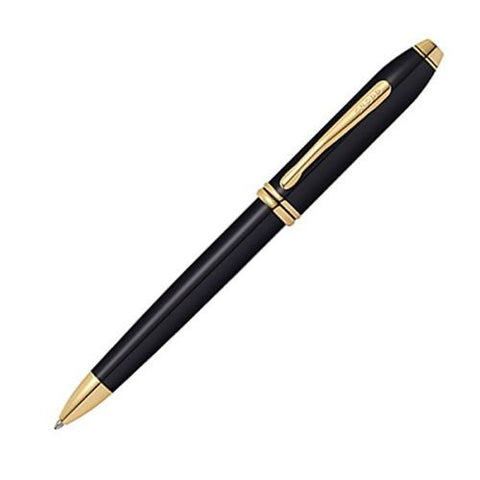 Cross Cross Townsend Black and Gold Ballpoint Pen (572TW) freeshipping - RiNo Distribution