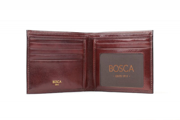 Bosca Executive I.D. Old Leather Billfold Wallet Dark Brown 95-58