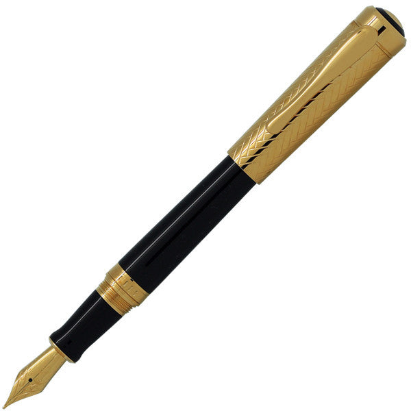 5280 5280 Aspen Yellow Gold and Black Fine Fountain Pen freeshipping - RiNo Distribution