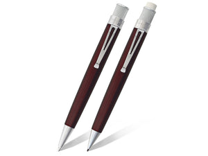 Retro 51 Tornado Black Cherry Roller Ball/Pencil Set Paradise Pen Custom Tube