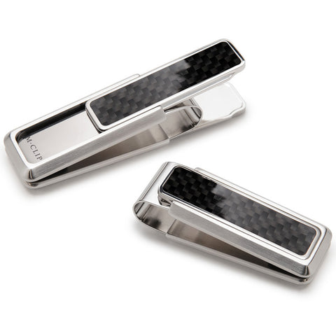 M-Clip Stainless Steel/Black Carbon Fiber Moneyclip (SS-BSS-BKCF)