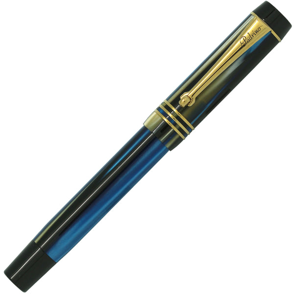 Padrino Padrino Premier Tropical Blue and Gold Medium Fountain Pen with Bock Nib freeshipping - RiNo Distribution