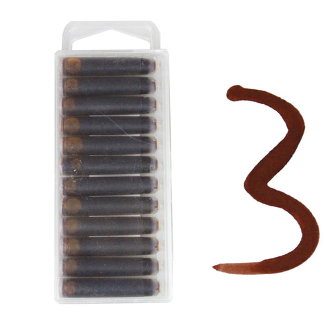 5280 Collection 5280 Canyon Brown Fountain Pen Ink Cartridges - 12 Pack freeshipping - RiNo Distribution