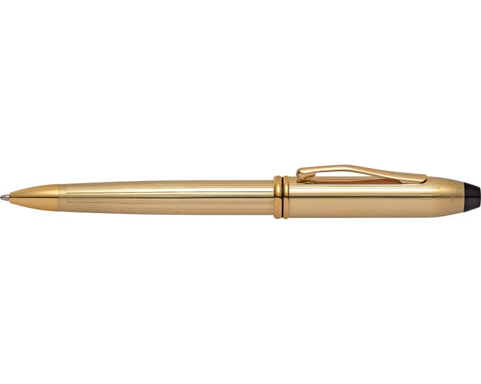 Cross Townsend 10 Carat Gold Filled/Rolled Gold with 23 Carat Gold Plated Appointments Ballpoint Pen Item# 702TW - Image 2