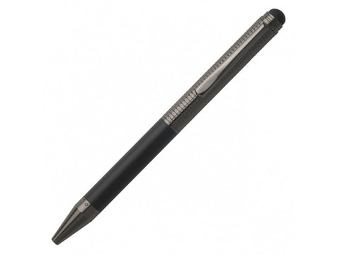 Hugo Boss Hugo Boss Grid Gunmetal and Black Ballpoint Pen with Stylus freeshipping - RiNo Distribution
