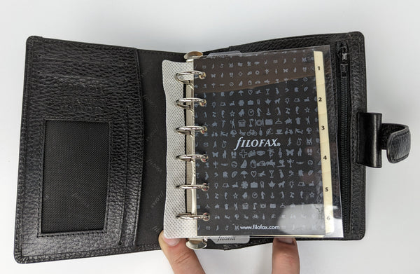Filofax Finsbury Black Pocket Organizer (025360)