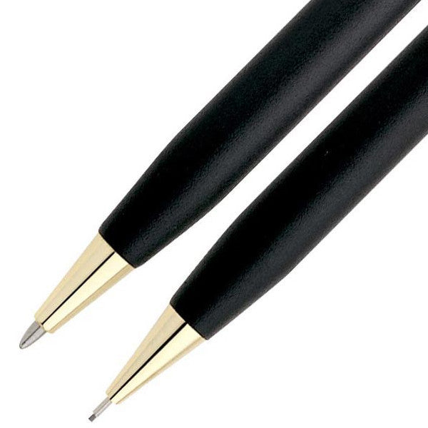 Cross Cross Century Classic Black with 23kt Appointments Ballpoint/Pencil Set (Item # 250105) freeshipping - RiNo Distribution