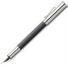 Graf von Faber Castell Graf Von Faber Castell Anthracite Guilloche Ciselé Medium Fountain Pen (#146700) freeshipping - RiNo Distribution